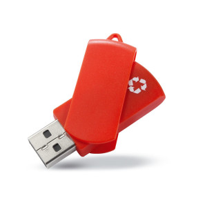 USB flash paměťová karta ze 100% recyklovaného plastu, s potiskem v cene - Reklamnepredmety