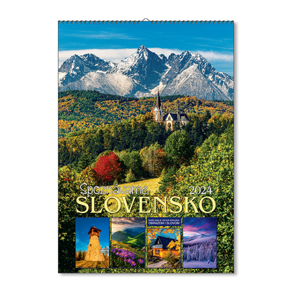 Nástěnný kalendář Poznáváme Slovensko 2024