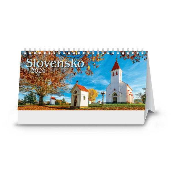 Stolní kalendář Slovensko řádkové 2024