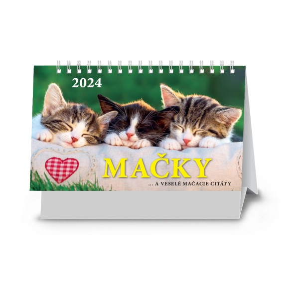 Stolní kalendář Kočky 2024