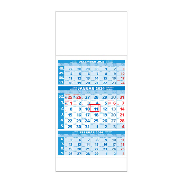 Plánovací kalendář STANDARD 3M modrý 2024