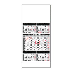Plánovací kalendář STANDARD 5M šedý 2024 - Reklamnepredmety