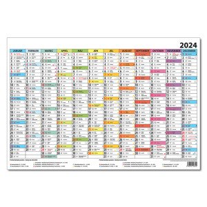 Plánovací kalendář barevný 2024 - Reklamnepredmety