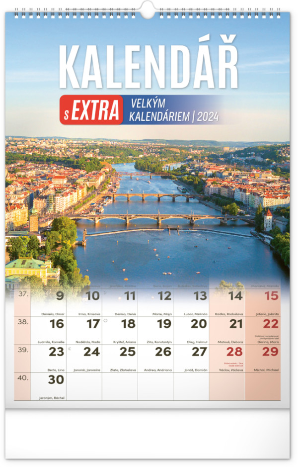 Nástěnný kalendář s extra velkým kalendářiem 2024