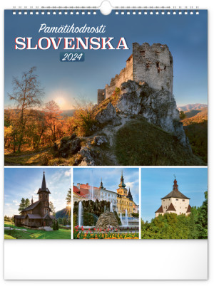 Nástěnný kalendář Pamětihodnosti Slovenska 2024 - Reklamnepredmety