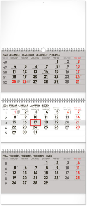 Nástěnný kalendář 3-měsíční standard skládací 2024 - Reklamnepredmety