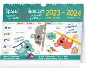 Školní plánovací kalendář s háčkem CZ/SK 2024 - Reklamnepredmety