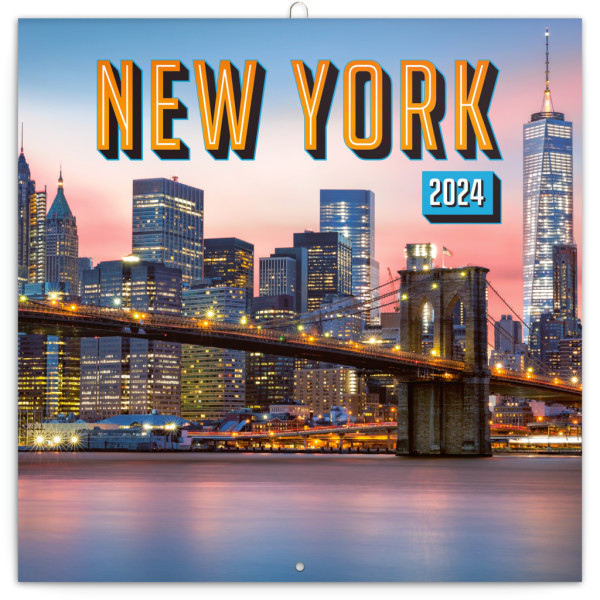 Poznámkový kalendář New York 2024