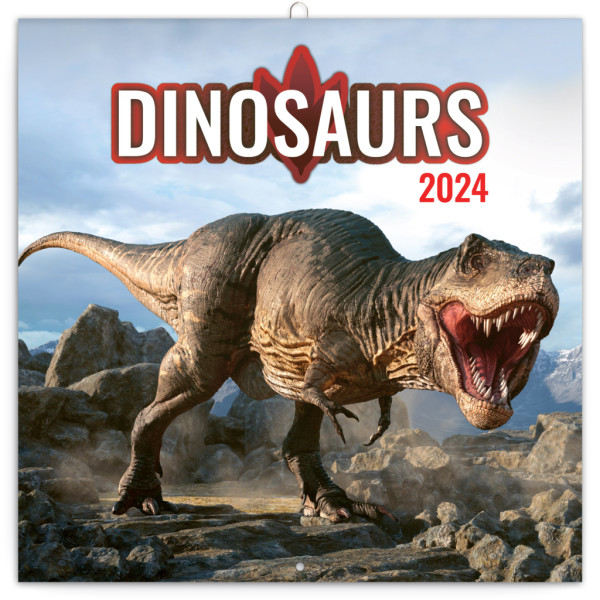 Poznámkový kalendář Dinosauři 2024