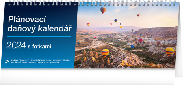 Stolní kalendář Plánovací daňový s fotkami 2024