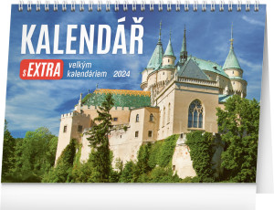 Stolní kalendář s extra velkým kalendářiem 2024 - Reklamnepredmety