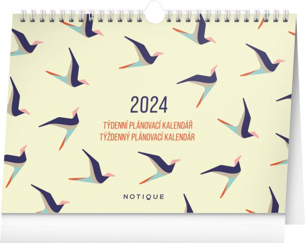 Týdenní plánovací kalendář Ptáčci s háčkem 2024