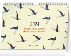 Týdenní plánovací kalendář Ptáčci s háčkem 2024 - Reklamnepredmety