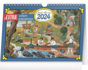 Stolní kalendář s extra velkým kalendářiem Josef Lada 2024 - Reklamnepredmety
