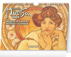 Stolní kalendář Alfons Mucha 2024 - Reklamnepredmety
