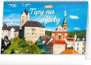 CZ Stolní kalendář Tipy na výlety 2024 Česká republika - Reklamnepredmety