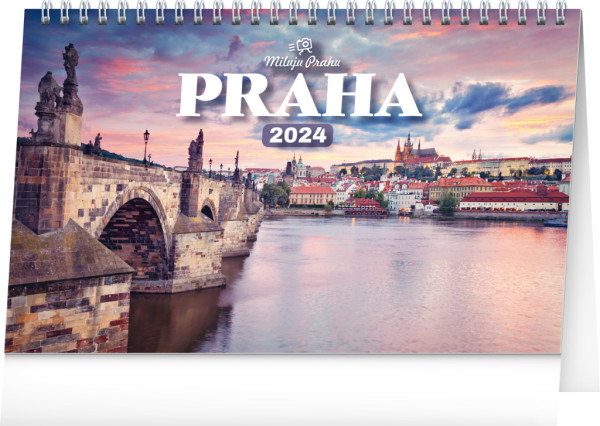 Stolní kalendář Praha – Miluji Prahu 2024