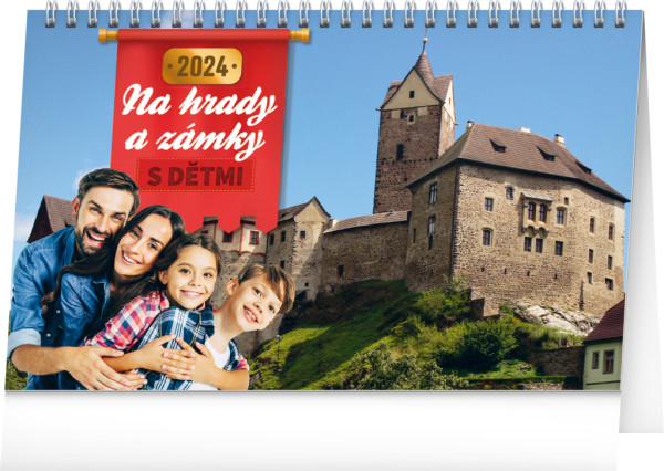 Stolní kalendář S dětmi na hrady a zámky 2024