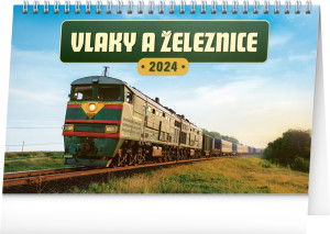 Stolní kalendář Vlaky a železnice 2024 - Reklamnepredmety