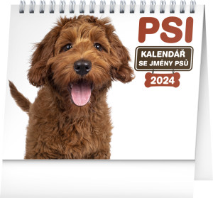 Stolní kalendář Psi – se jmény psů 2024 - Reklamnepredmety