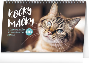 Stolní kalendář Kočky CZ/SK 2024 - Reklamnepredmety