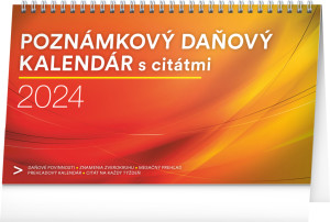 Stolní kalendář Poznámkový daňový s citáty 2024 - Reklamnepredmety