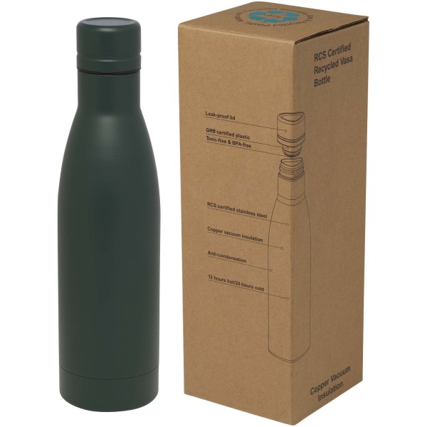 Vasa 500ml měděná vakuově izolovaná láhev z recyklované nerezové oceli s certifikací RCS