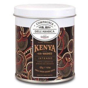 Mletá káva Kenya v plechovej dóze Corsini - Reklamnepredmety