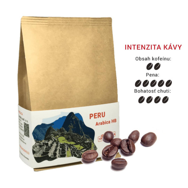 Zrnková káva Peru arabica HB