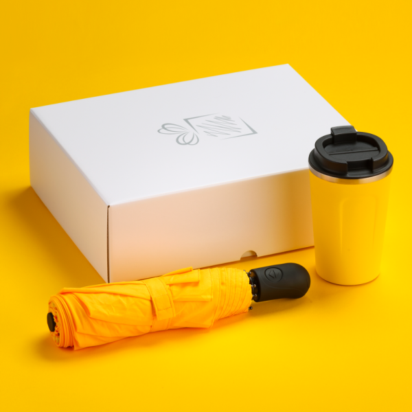 Set 350ml hrníčku NORDIC a automatického deštníku TRAVELLER SET