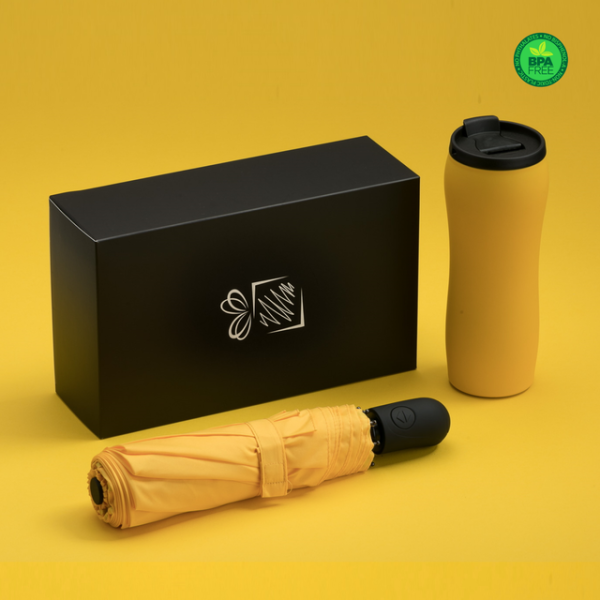 Sada 450ml termohrnku a deštníku Cambridge WORK SET