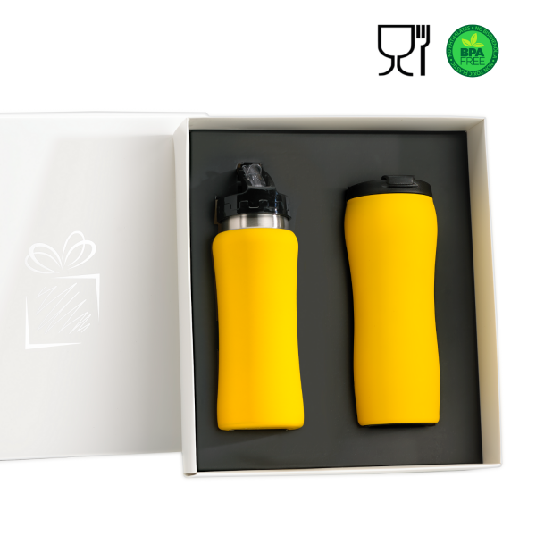 600ml láhev a 450ml termohrnek v krabičce SET III