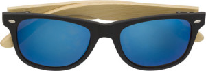 Sluneční brýle, černé obroučky, bambusové nožičky - Reklamnepredmety