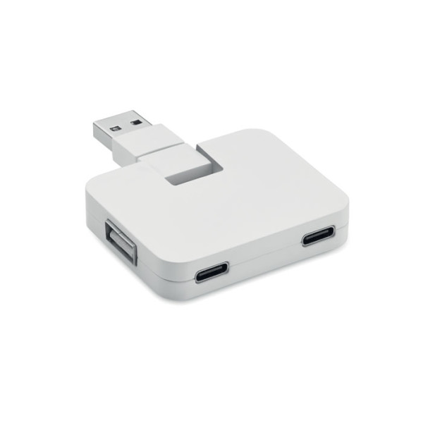 Čtyřportový 2.0 USB rozbočovač SQUARE-C