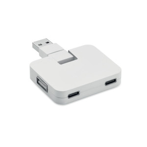 Čtyřportový 2.0 USB rozbočovač SQUARE-C - Reklamnepredmety