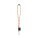 SET Lanyard TUBE Long (Ø 7 mm) s karabinou ve tvaru D 55 mm a bezpečnostní sponou Ø 7 mm — fluorescenční žlutá, fluorescenční růžová