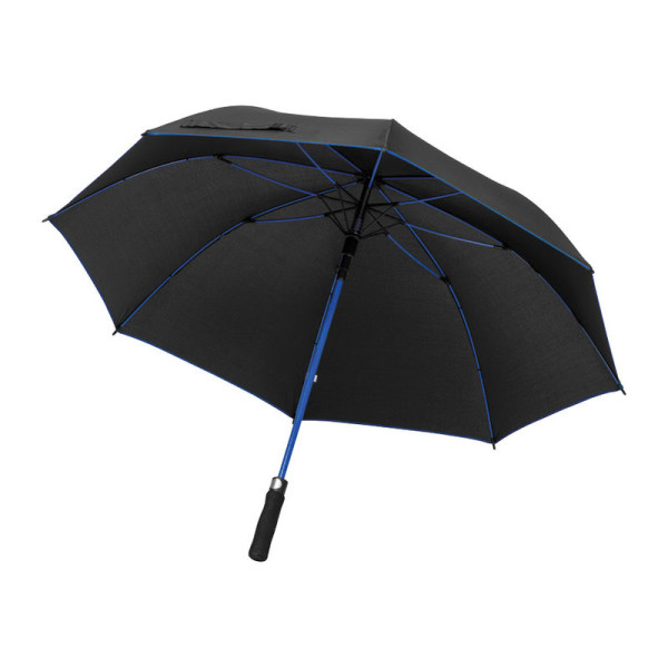 Černý deštník s barevnou kostrou