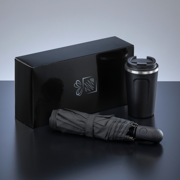 CESTOVNÍ SADA: TERMOHRNEK NORDIC 350 ML & PLNĚ AUTOMATICKÝ DEŠTNÍK