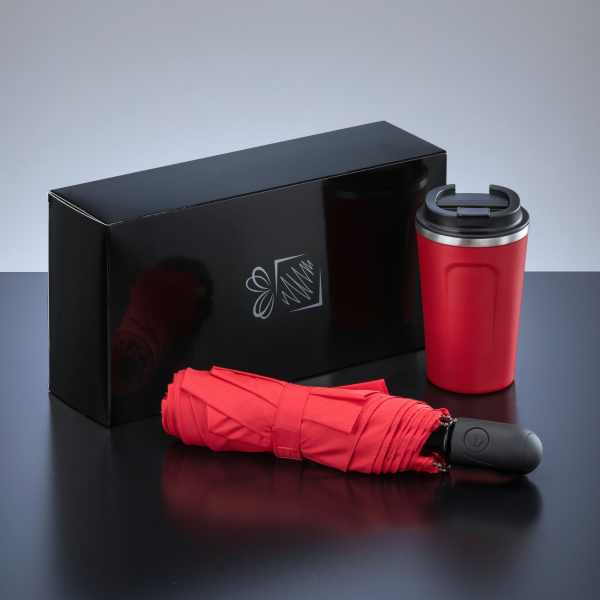 CESTOVNÍ SADA: TERMOHRNEK NORDIC 350 ML & PLNĚ AUTOMATICKÝ DEŠTNÍK