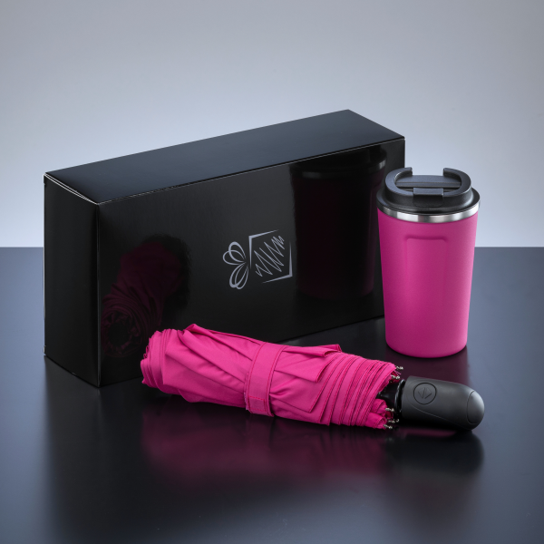 CESTOVNÍ SADA: TERMOHRNEK NORDIC 350 ML & PLNĚ AUTOMATICKÝ DEŠTNÍK