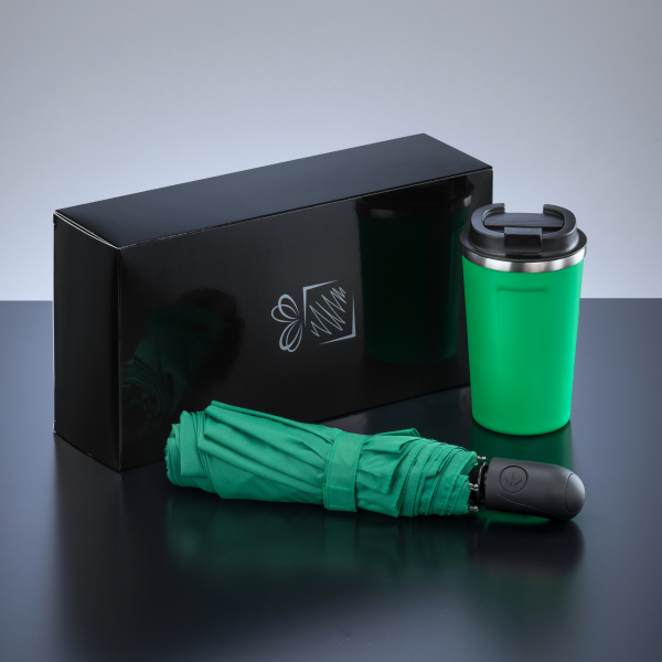 CESTOVNÍ SADA: TERMOHRNEK NORDIC 350 ML & PLNĚ AUTOMATICKÝ DEŠTNÍK