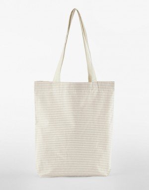 Pruhovaná nákupní taška z organické bavlny - Reklamnepredmety