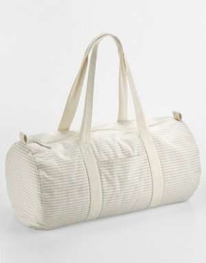 Pruhovaná taška Barrel z organické bavlny - Reklamnepredmety