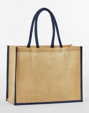 Klasická nákupní taška z přírodní škrobené juty - Reklamnepredmety