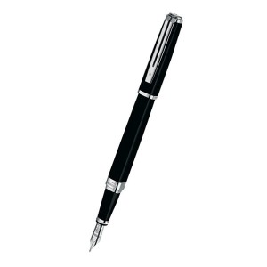 Waterman Exception Slim Black Lacquer ST plnicí pero, hrot F - Reklamnepredmety