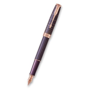 Parker Sonnet Purple Chiselled PGT plnicí pero, 18K hrot F - Reklamnepredmety