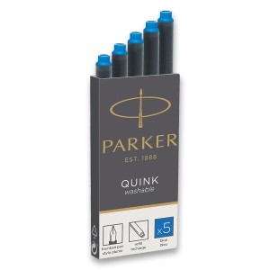 Inkoustové bombičky Parker, omyvatelné 5 ks, modré - Reklamnepredmety