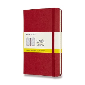 Zápisník Moleskine - tvrdé desky M, čtverečkovaný, výběr barev modrý - Reklamnepredmety