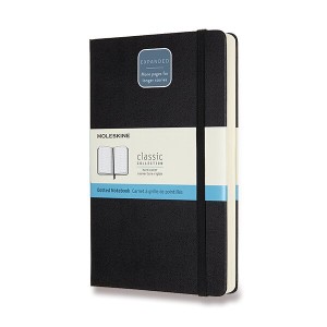 Zápisník Moleskine Expanded - tvrdé dosky L, bodkovaný, čierny - Reklamnepredmety