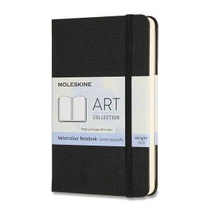 Skicár Moleskine Watercolour Notebook S, čierny - Reklamnepredmety